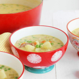 รูปภาพหน้าปกบทความ:Ham and Potato Soup เมนูซุปร้อนๆ หอมกรุ่น กินแล้วอบอุ่นถึงใจ