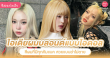 External Link: ผมบลอนด์แบบไอดอลเกาหลี ไอเดียสีผมสุดฮิตมีทุกคัมแบ็ก สวยปังแบบฆ่าไม่ตาย | บทความของ belfry | SistaCafe ครบเครื่องเรื่องบิวตี้