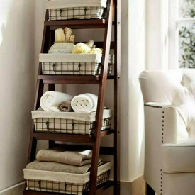 รูปภาพหน้าปกบทความ:รวมไอเดีย "Ladder Shelf" นำบันไดมาเป็นชั้นวางของ #สุดเก๋