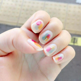 รูปภาพหน้าปกบทความ:เล็บสวยสไตล์ญี่ปุ่น แนว Watercolor nails การแต้มสี ให้สวยน่ารักอย่างมีศิลปะ