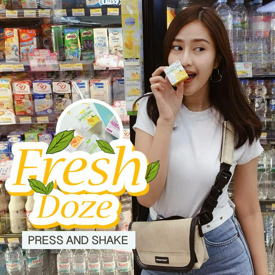 รูปภาพหน้าปกบทความ:Fresh Doze PRESS AND SHAKE  เครื่องดื่มนวัตกรรมใหม่กินง่ายมีประโยชน์