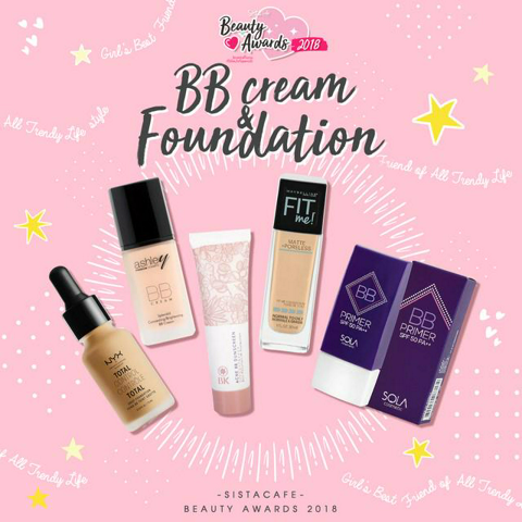 รูปภาพหน้าปกบทความ:[ BBcream & Foundation ] ประกาศผล 'SistaCafe Beauty Awards 2018' สุดยอดบิวตี้ไอเทมแห่งปี!