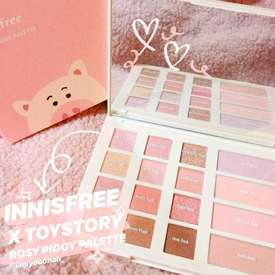 รูปภาพหน้าปกบทความ:แพ็กเกจน่ารักน่าตำ 'Innisfree Rosy Piggy Palette' พาเลทอายแชโดว์ 12 สี บลัชออน 4 สี #ดีต่อใจ