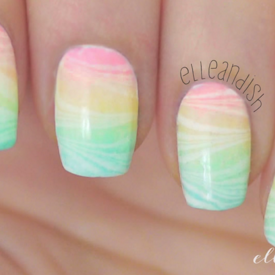 รูปภาพหน้าปกบทความ:น่ารักสุดใจ! กับเทคนิค Sheer Watermarble ><