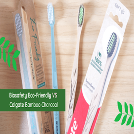 รูปภาพหน้าปกบทความ:😀 ( REVIEW ) แปรงสีฟัน Biosafety Eco-Friendly และ Colgate Bamboo Charcoal แบรนด์ไหนใช้แล้วถูกใจเจ้