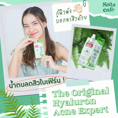 รูปภาพหน้าปกบทความ:น้ำตบลดสิวใบเฟิร์น ! กู้ผิวพัง บอกลาสิวด้วย The Original Hyaluron Acne Expert