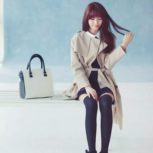 รูปภาพหน้าปกบทความ:เซ็กซี่! ไอเดียแฟชั่นแต่งตัว "ถุงน่องสีดำ" แบบสาวเกาหลี ♡