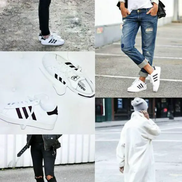 รูปภาพหน้าปกบทความ:98 สไตล์การแต่งตัวสุดชิค x รองเท้าผ้าใบ 'Adidas รุ่น Superstar' สีขาวคาดดำ