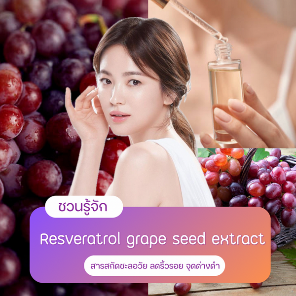 รูปภาพหน้าปกบทความ:Resveratrol grape seed extract คืออะไร มีประโยชน์ต่อผิวยังไง ?