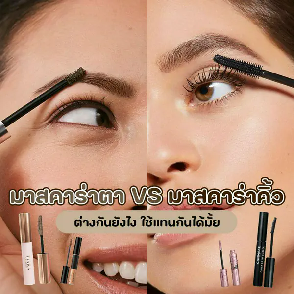 รูปภาพหน้าปกบทความ:มาสคาร่าตา VS มาสคาร่าคิ้ว ต่างกันยังไง ใช้แทนกันได้มั้ย