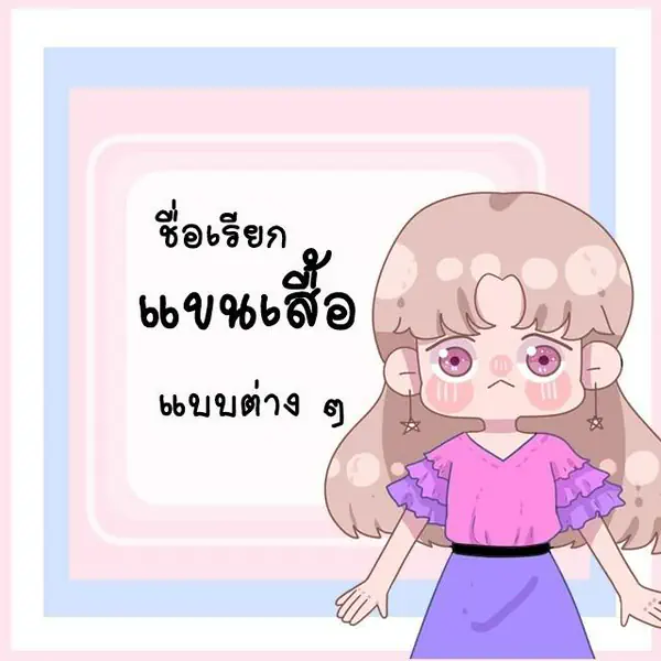 รูปภาพหน้าปกบทความ:ชื่อเรียก "แขนเสื้อ" แบบต่าง ๆ