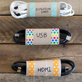 รูปภาพหน้าปกบทความ:DIY ที่เก็บสายไฟด้วย 'เเกนกระดาษทิชชู่' เป็นระเบียบ หยิบใช้ง่าย