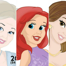 รูปภาพหน้าปกบทความ:เมื่อ 8 'เจ้าหญิงดิสนีย์' มีชีวิตจนปี2015 จะเป็นอย่างไร ?