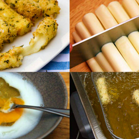 รูปภาพหน้าปกบทความ:สูตร “ชีสสติ๊ก” มอสซาเรลล่าชีส ชีสทอด กรอบนอกไส้ชีสเยิ้ม