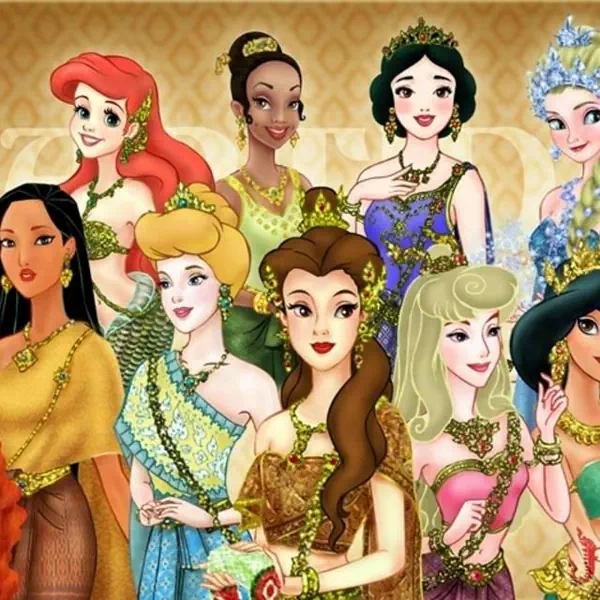 รูปภาพหน้าปกบทความ:12 เจ้าหญิง Disney ในชุดไทย ต้อนรับปีใหม่