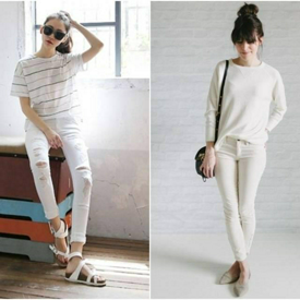 รูปภาพหน้าปกบทความ:เทคนิคใส่ยีนส์สีขาวให้ดู 'ขาไม่ใหญ่' ง่ายนิดเดียว!!