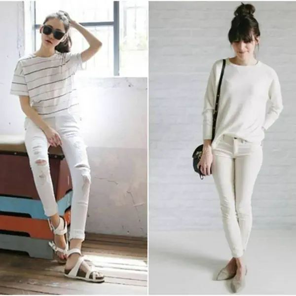 รูปภาพหน้าปกบทความ:เทคนิคใส่ยีนส์สีขาวให้ดู 'ขาไม่ใหญ่' ง่ายนิดเดียว!!
