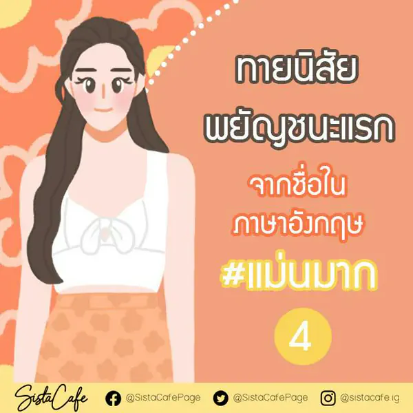 รูปภาพหน้าปกบทความ:ทายนิสัย จากพยัญชนะแรก ในชื่อภาษาอังกฤษ #แม่นมาก 🔮 (4)