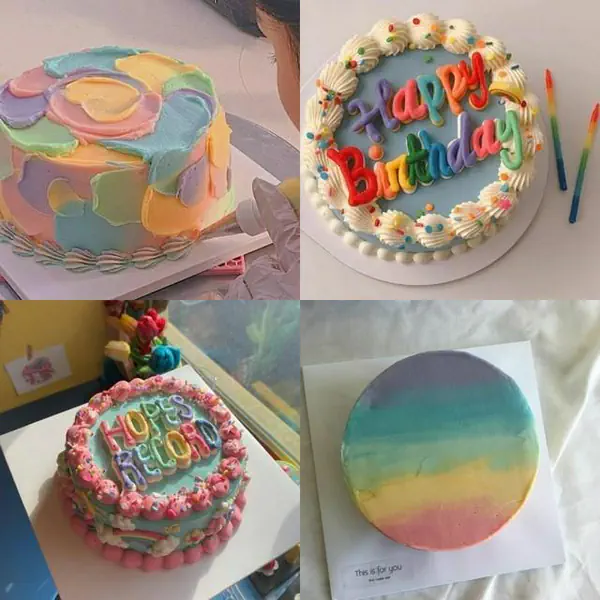 รูปภาพหน้าปกบทความ:รวม 25 ไอเดีย "แต่งหน้าเค้กสีรุ้ง" สดใสสไตล์เกาหลี 🎂 สีสัน Colorful น่าทานมากเวอร์