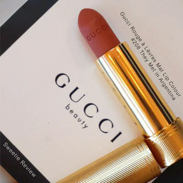 รูปภาพหน้าปกบทความ:Review : Gucci Rouge à Lèvres Mat Lip Colour 208 They Met in Argentina