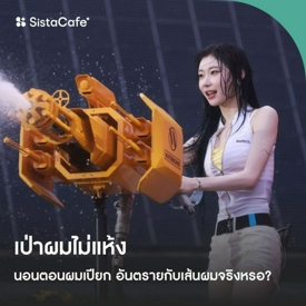 รูปภาพหน้าปกบทความ:เป่าผมไม่แห้ง ถ้าเรานอนตอนผมเปียก อันตรายกับเส้นผมจริงเหรอ ?