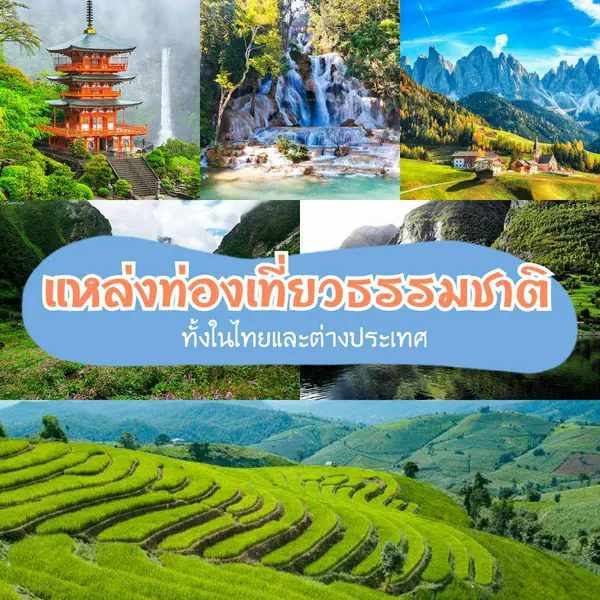 รูปภาพหน้าปกบทความ:ที่เที่ยวธรรมชาติ 7 จุดเช็กอินฮีลใจทั้งในและต่างประเทศ พักผ่อนกับพื้นที่สีเขียว