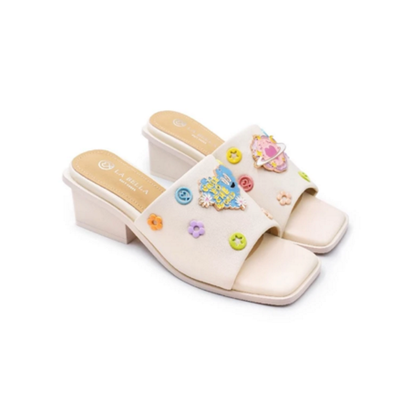 รูปภาพสินค้า:LA BELLA รองเท้าส้นสูงหนังแกะ