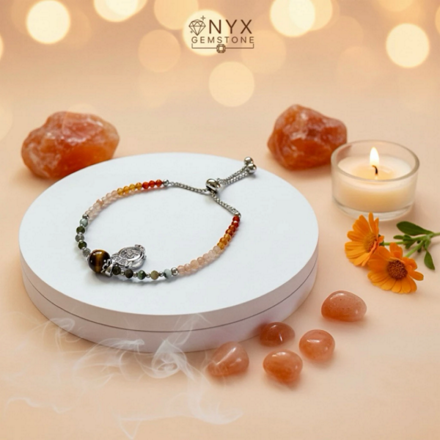 รูปภาพสินค้า:Bracelet Gem Stone 12 Chinese Zodiac Sign - Onyx Gemstone