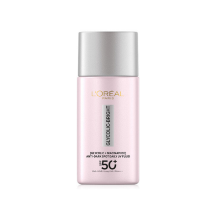 รูปภาพสินค้า:L'oréal paris glycolic bright anti-dark spot daily uv fluid spf50+