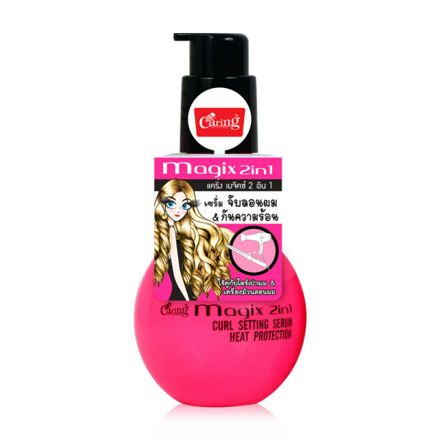 รูปภาพสินค้า:Caring Magix 2 in1 Curl Setting Serum & Heat Protection Pink