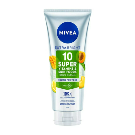 รูปภาพสินค้า:nivea extra bright 10 super vitamins & skin foods body serum youth protect