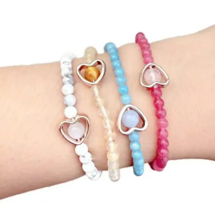 รูปภาพสินค้า:Mini Heart Stone Bracelet - Cherie Lucky