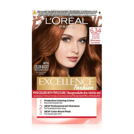 รูปภาพสินค้า:L'Oréal Paris Excellence Fashion สี 6.34 Golden Auburn