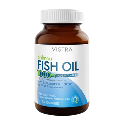 รูปภาพสินค้า:VISTRA Salmon Fish Oil 1000 mg Plus Vitamin E