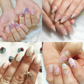 รูปภาพหน้าปกบทความ:รวมไอเดียเล็บรูปทรง "เปลือกหอย" โทนสีละมุน 🐚 ✨ เรียบหรู ดูเหมาะกับสายหวานแบบสุด