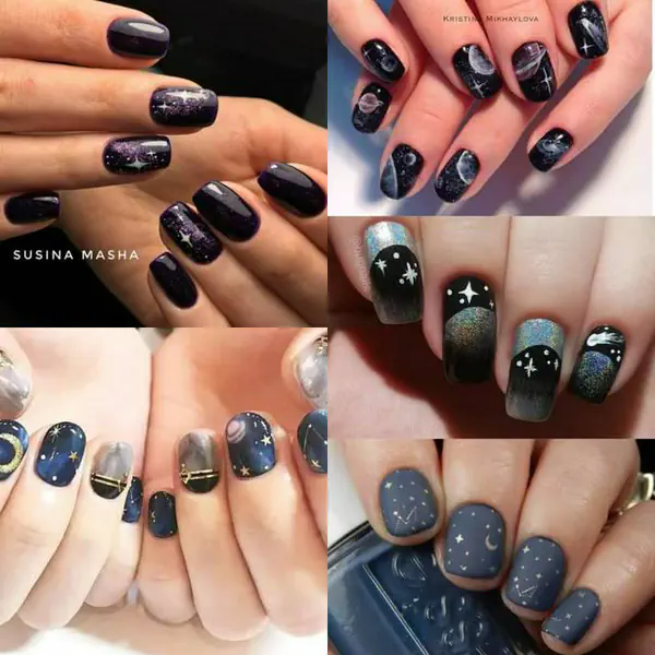 รูปภาพหน้าปกบทความ:รวมไอเดียเล็บลาย "Galaxy Nails" สีเข้มประดับดวงดาววิบวับ ✨ ดูสวยงามน่าค้นหาแบบสุด