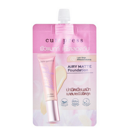 รูปภาพสินค้า:คิวท์เพรส วัน ทู บิวตี้ฟูล แอร์รี่ แมทท์ ฟาวเดชั่น แบบซอง